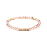 BOJIU Multicolor Crystal Strand Bracelets For Women Gold Acrylic Copper Beads Pink White Black Gray Crystal Bracelet Femme BC226