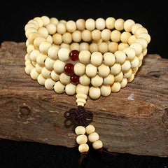 108 Beads 8mm Natural Sandalwood Buddhist Buddha Wood Prayer Beaded Knot black ebony Unisex Men Bracelets & Bangles for Women