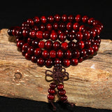 108 Beads 8mm Natural Sandalwood Buddhist Buddha Wood Prayer Beaded Knot black ebony Unisex Men Bracelets & Bangles for Women