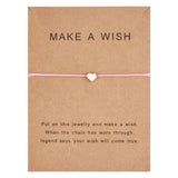 Rinhoo Fashion Woven Adjustable Bracelet With Card Infinity Love Gold Crown Star Charm Bracelet for Girls Jewelry Drop Shipping