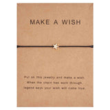 Rinhoo Fashion Woven Adjustable Bracelet With Card Infinity Love Gold Crown Star Charm Bracelet for Girls Jewelry Drop Shipping