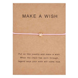 Rinhoo Fashion Woven Adjustable Bracelet With Card Infinity Love Gold Crown Star Charm Bracelet for Girls Jewelry Drop Shipping