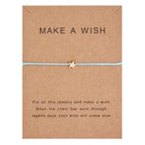 Rinhoo Fashion Woven Adjustable Bracelet With Card Infinity Love Gold Crown Star Charm Bracelet for Girls Jewelry Drop Shipping