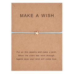 Rinhoo Fashion Woven Adjustable Bracelet With Card Infinity Love Gold Crown Star Charm Bracelet for Girls Jewelry Drop Shipping