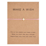 Rinhoo Fashion Woven Adjustable Bracelet With Card Infinity Love Gold Crown Star Charm Bracelet for Girls Jewelry Drop Shipping